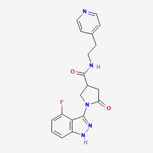 1-(4-fluoro-2H-indazol-3-yl)-5-oxo-N-[2-(pyridin-4-yl)ethyl]pyrrolidine-3-carboxamide - 