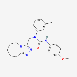 3-(4-methoxyphenyl)-1-(3-methylphenyl)-1-(6,7,8,9-tetrahydro-5H-[1,2,4]triazolo[4,3-a]azepin-3-ylmethyl)urea - 