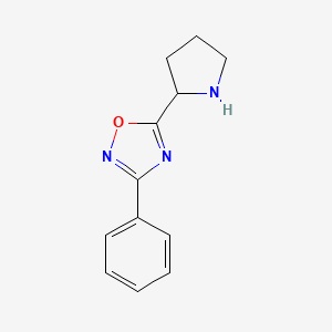 3-Phenyl-5-pyrrolidin-2-YL-[1,2,4]oxadiazole - 853104-20-8