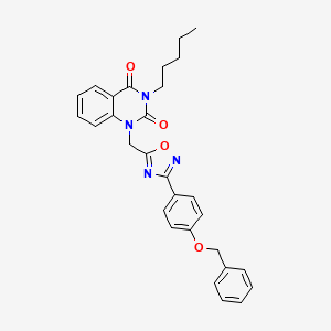 1-((3-(4-(benzyloxy)phenyl)-1,2,4-oxadiazol-5-yl)methyl)-3-pentylquinazoline-2,4(1H,3H)-dione - 