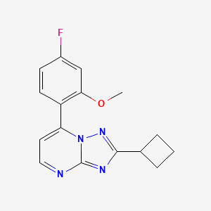 2-Cyclobutyl-7-(4-fluoro-2-methoxyphenyl)[1,2,4]triazolo[1,5-a]pyrimidine - 