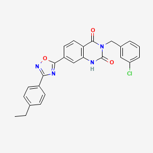 3-(3-chlorobenzyl)-7-(3-(4-ethylphenyl)-1,2,4-oxadiazol-5-yl)quinazoline-2,4(1H,3H)-dione - 