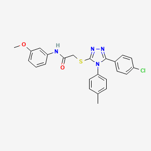 2-{[5-(4-chlorophenyl)-4-(4-methylphenyl)-4H-1,2,4-triazol-3-yl]sulfanyl}-N-(3-methoxyphenyl)acetamide - 