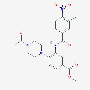 Methyl 4-(4-acetylpiperazin-1-yl)-3-{[(3-methyl-4-nitrophenyl)carbonyl]amino}benzoate - 