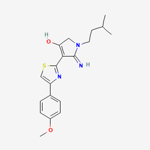 5-amino-4-[4-(4-methoxyphenyl)-1,3-thiazol-2-yl]-1-(3-methylbutyl)-1,2-dihydro-3H-pyrrol-3-one - 