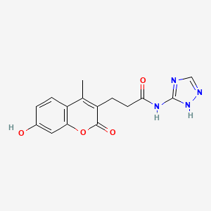 3-(7-hydroxy-4-methyl-2-oxo-2H-chromen-3-yl)-N-(1H-1,2,4-triazol-3-yl)propanamide - 