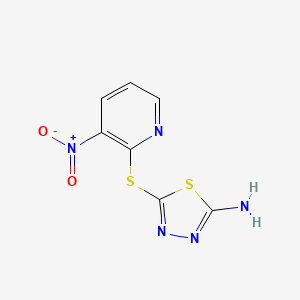 5-[(3-Nitropyridin-2-yl)sulfanyl]-1,3,4-thiadiazol-2-amine - 499771-19-6
