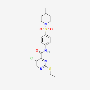 5-chloro-N-{4-[(4-methylpiperidin-1-yl)sulfonyl]phenyl}-2-(propylsulfanyl)pyrimidine-4-carboxamide - 