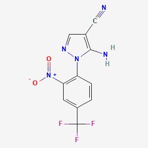 5-Amino-1-[2-nitro-4-(trifluoromethyl)phenyl]-1H-pyrazole-4-carbonitrile - 74990-43-5