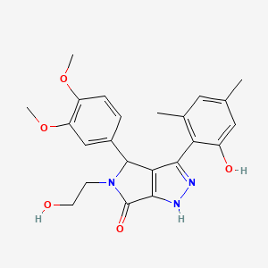 4-(3,4-dimethoxyphenyl)-3-(2-hydroxy-4,6-dimethylphenyl)-5-(2-hydroxyethyl)-4,5-dihydropyrrolo[3,4-c]pyrazol-6(1H)-one - 