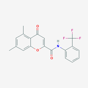 5,7-dimethyl-4-oxo-N-[2-(trifluoromethyl)phenyl]-4H-chromene-2-carboxamide - 