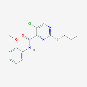5-chloro-N-(2-methoxyphenyl)-2-(propylsulfanyl)pyrimidine-4-carboxamide - 