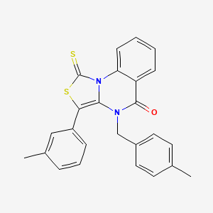 4-(4-methylbenzyl)-1-thioxo-3-(m-tolyl)-1H-thiazolo[3,4-a]quinazolin-5(4H)-one - 