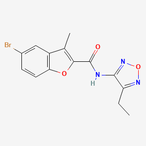 5-bromo-N-(4-ethyl-1,2,5-oxadiazol-3-yl)-3-methyl-1-benzofuran-2-carboxamide - 