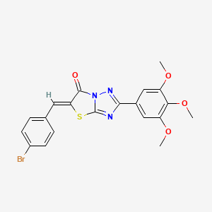 (5Z)-5-(4-bromobenzylidene)-2-(3,4,5-trimethoxyphenyl)[1,3]thiazolo[3,2-b][1,2,4]triazol-6(5H)-one - 