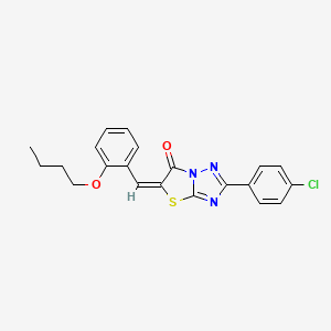 (5E)-5-(2-butoxybenzylidene)-2-(4-chlorophenyl)[1,3]thiazolo[3,2-b][1,2,4]triazol-6(5H)-one - 