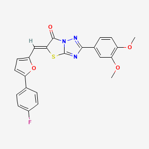 (5Z)-2-(3,4-dimethoxyphenyl)-5-{[5-(4-fluorophenyl)furan-2-yl]methylidene}[1,3]thiazolo[3,2-b][1,2,4]triazol-6(5H)-one - 