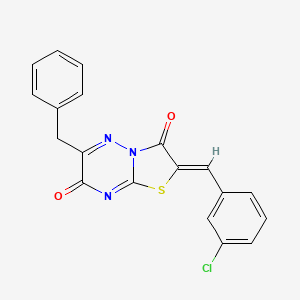 (2Z)-6-benzyl-2-(3-chlorobenzylidene)-7H-[1,3]thiazolo[3,2-b][1,2,4]triazine-3,7(2H)-dione - 