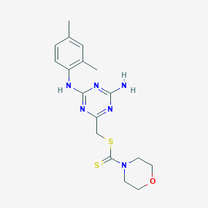 {4-Amino-6-[(2,4-dimethylphenyl)amino]-1,3,5-triazin-2-yl}methyl morpholine-4-carbodithioate - 