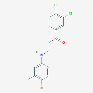3-(4-Bromo-3-methylanilino)-1-(3,4-dichlorophenyl)-1-propanone - 477320-61-9
