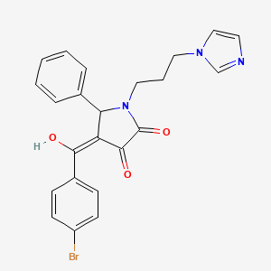 4-(4-bromobenzoyl)-3-hydroxy-1-[3-(1H-imidazol-1-yl)propyl]-5-phenyl-2,5-dihydro-1H-pyrrol-2-one - 