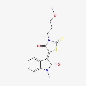 (3Z)-3-[3-(3-methoxypropyl)-4-oxo-2-thioxo-1,3-thiazolidin-5-ylidene]-1-methyl-1,3-dihydro-2H-indol-2-one - 