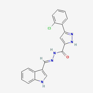 3-(2-chlorophenyl)-N'-[(E)-1H-indol-3-ylmethylidene]-1H-pyrazole-5-carbohydrazide - 