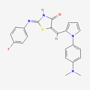 5-({1-[4-(dimethylamino)phenyl]-1H-pyrrol-2-yl}methylene)-2-[(4-fluorophenyl)imino]-1,3-thiazolidin-4-one - 