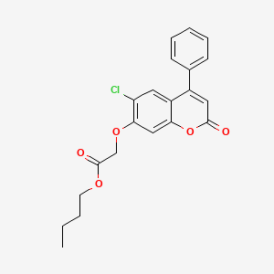 butyl [(6-chloro-2-oxo-4-phenyl-2H-chromen-7-yl)oxy]acetate - 