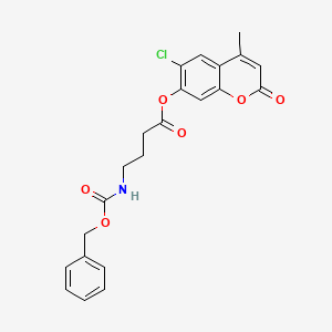6-chloro-4-methyl-2-oxo-2H-chromen-7-yl 4-{[(benzyloxy)carbonyl]amino}butanoate - 