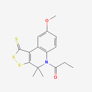 1-(8-methoxy-4,4-dimethyl-1-thioxo-1,4-dihydro-5H-[1,2]dithiolo[3,4-c]quinolin-5-yl)propan-1-one - 