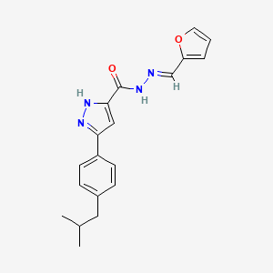 N'-[(E)-2-furylmethylidene]-3-(4-isobutylphenyl)-1H-pyrazole-5-carbohydrazide - 