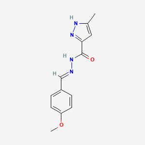 N'-(4-Methoxybenzylidene)-3-methyl-1H-pyrazole-5-carbohydrazide - 