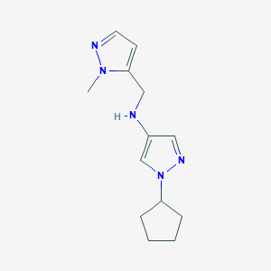1-cyclopentyl-N-[(1-methyl-1H-pyrazol-5-yl)methyl]-1H-pyrazol-4-amine - 