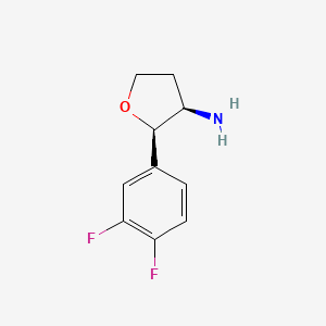 (2R,3R)-2-(3,4-difluorophenyl)oxolan-3-amine - 