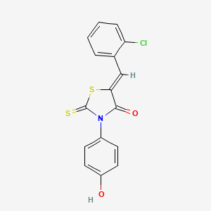 (5Z)-5-(2-chlorobenzylidene)-3-(4-hydroxyphenyl)-2-thioxo-1,3-thiazolidin-4-one - 