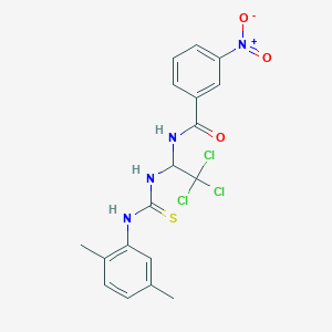 3-nitro-N-(2,2,2-trichloro-1-{[(2,5-dimethylphenyl)carbamothioyl]amino}ethyl)benzamide - 
