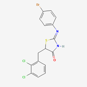 (2E)-2-[(4-bromophenyl)imino]-5-(2,3-dichlorobenzyl)-1,3-thiazolidin-4-one - 