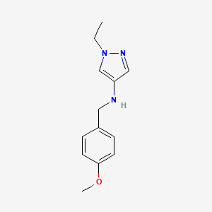 1-ethyl-N-[(4-methoxyphenyl)methyl]-1H-pyrazol-4-amine - 