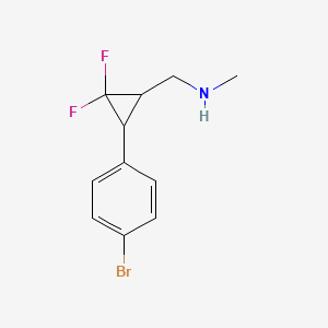 1-(3-(4-bromophenyl)-2,2-difluorocyclopropyl)-N-methylmethanamine - 