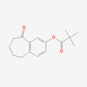 9-Oxo-6,7,8,9-tetrahydro-5H-benzo[7]annulen-2-yl pivalate - 