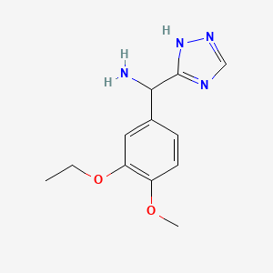 (3-Ethoxy-4-methoxyphenyl)(1H-1,2,4-triazol-3-yl)methanamine - 