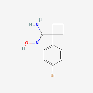 1-(4-bromophenyl)-N-hydroxycyclobutane-1-carboximidamide - 