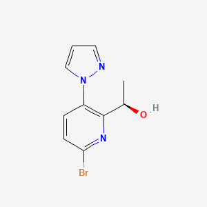 (R)-1-(6-Bromo-3-(1H-pyrazol-1-yl)pyridin-2-yl)ethan-1-ol - 