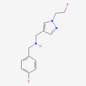 {[1-(2-fluoroethyl)-1H-pyrazol-4-yl]methyl}[(4-fluorophenyl)methyl]amine - 