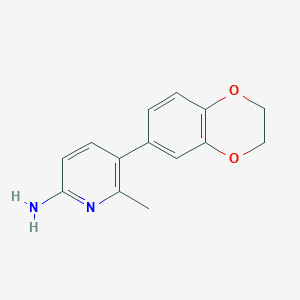 5-(2,3-Dihydrobenzo[b][1,4]dioxin-6-yl)-6-methylpyridin-2-amine - 