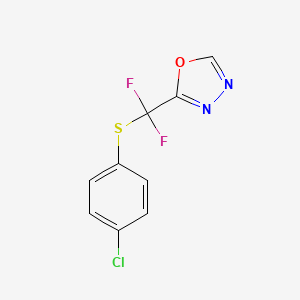 2-(((4-Chlorophenyl)thio)difluoromethyl)-1,3,4-oxadiazole - 