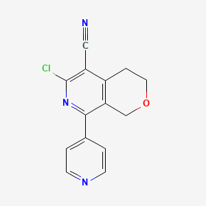 6-Chloro-8-(pyridin-4-yl)-3,4-dihydro-1H-pyrano[3,4-c]pyridine-5-carbonitrile - 