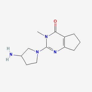 2-(3-Aminopyrrolidin-1-yl)-3-methyl-6,7-dihydro-3H-cyclopenta[d]pyrimidin-4(5H)-one - 