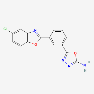 5-(3-(5-Chlorobenzo[d]oxazol-2-yl)phenyl)-1,3,4-oxadiazol-2-amine - 